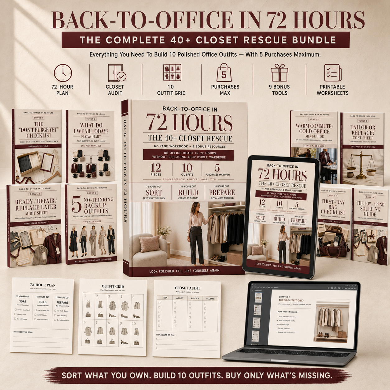 Back to Office in 72 Hours: The Complete 40+ Closet Rescue Bundle